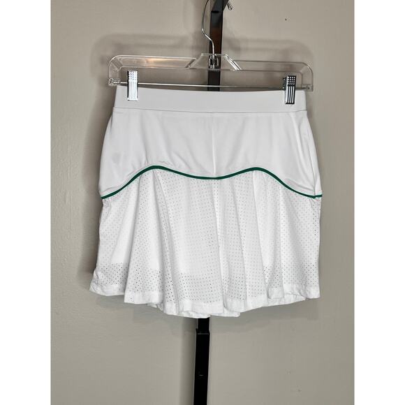 L'Etoile Sport High Waisted Mini Tennis Skirt with Built-in Short White S NWT - Picture 3 of 6